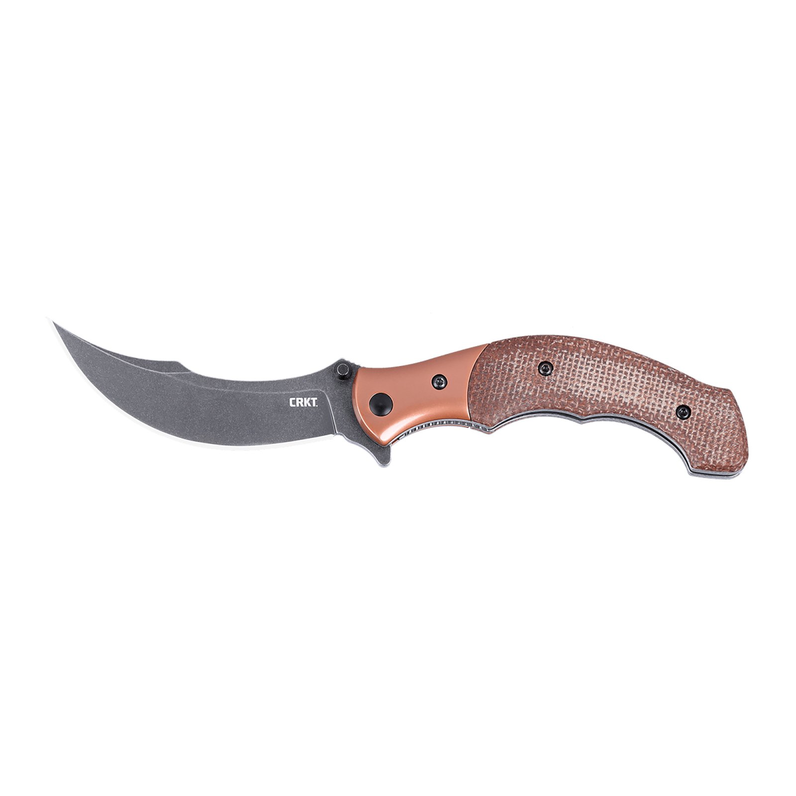 CRKT 7465 Ritual 3.3" Persian Blade Brown Micarta Stonewash Finish - Columbia River Knife & Tool