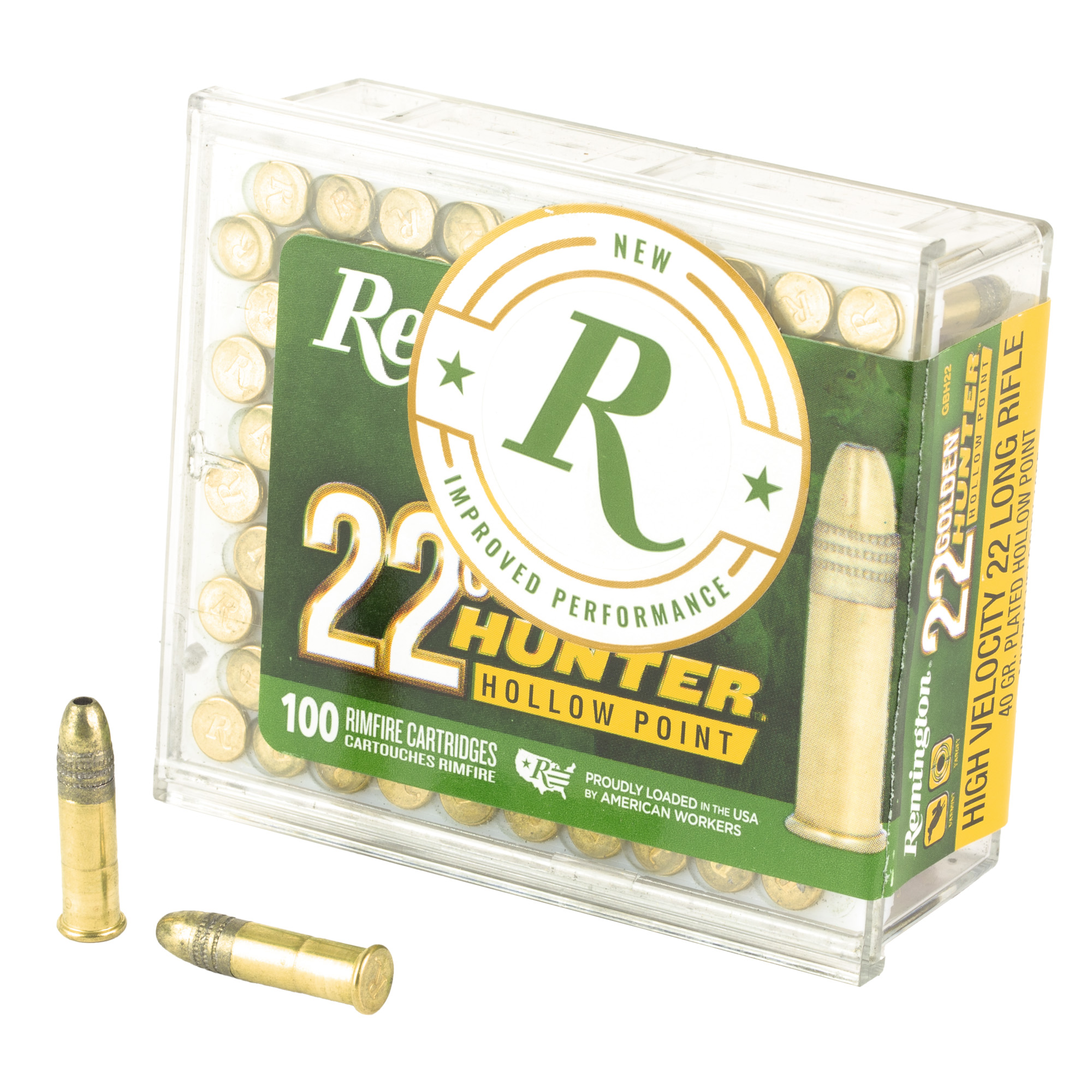 Remington Golden Hunter Rimfire Ammunition .22 LR 40gr PHP 1255 fps 100/ct