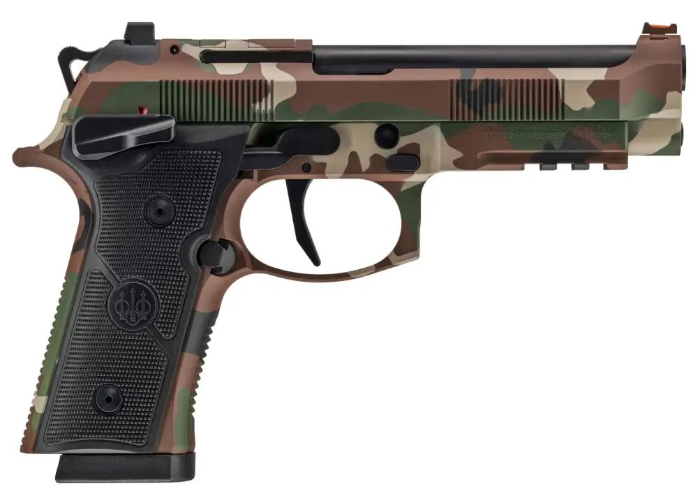 Beretta 92XI SPEC0731A18 9MM 18+1 Red Fiber Optic BDU Camo Cerakote