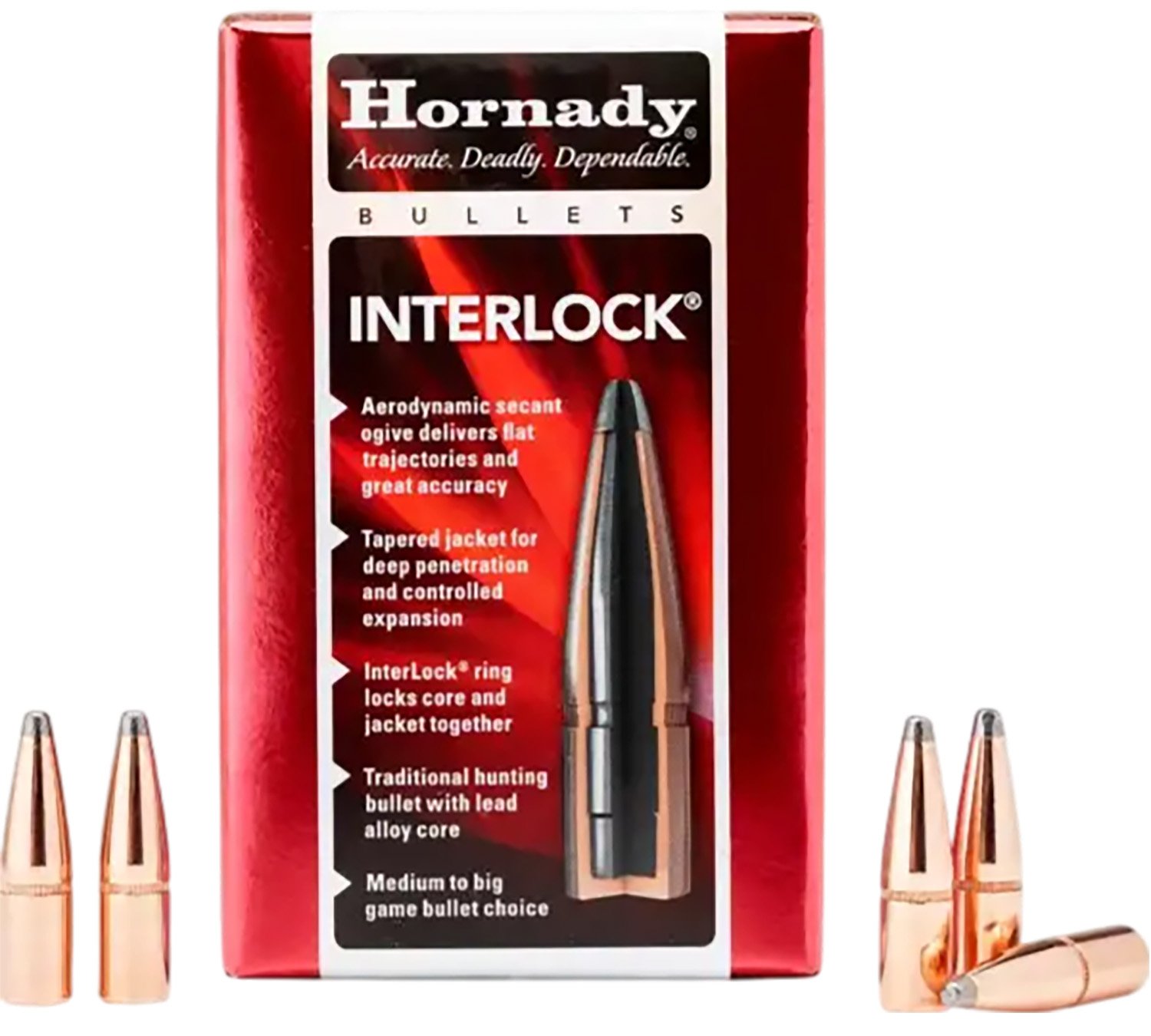 Hornady 2830 InterLock Hunting 7mm .284 154 gr Soft Point (SP) - Horn Hunter - .284