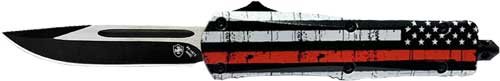 Templar LBTR331 Large OTF Knife 3.5" Black Drop Point Blade