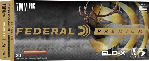 Federal Premium 7MM PRC ELD-X 175 Grain Hunting Bullet, High Ballistic Coefficient, Polymer Tip, 20 Pack - Federal Premium Ammunition - EXTREMELY LOW DRAG-EXPANDING
