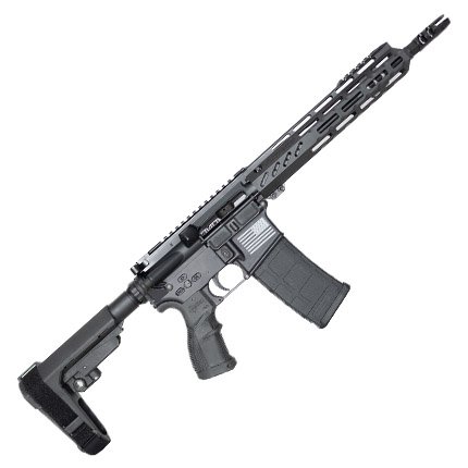 FosTech TECH STRYKER PISTOL 10.5" 300BLK BLACK 10.5" Barrel, 10" Mach 2 Handguard, Sba 3 Brace, Sabre Grip, 300 Blk, Forged