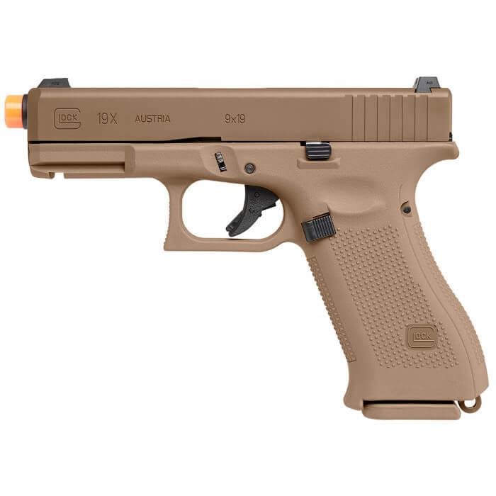 Umarex 2276328 GLOCK 19X Gen5 Blowback Airgun Pistol 6mm BB Coyote Tan - Umarex