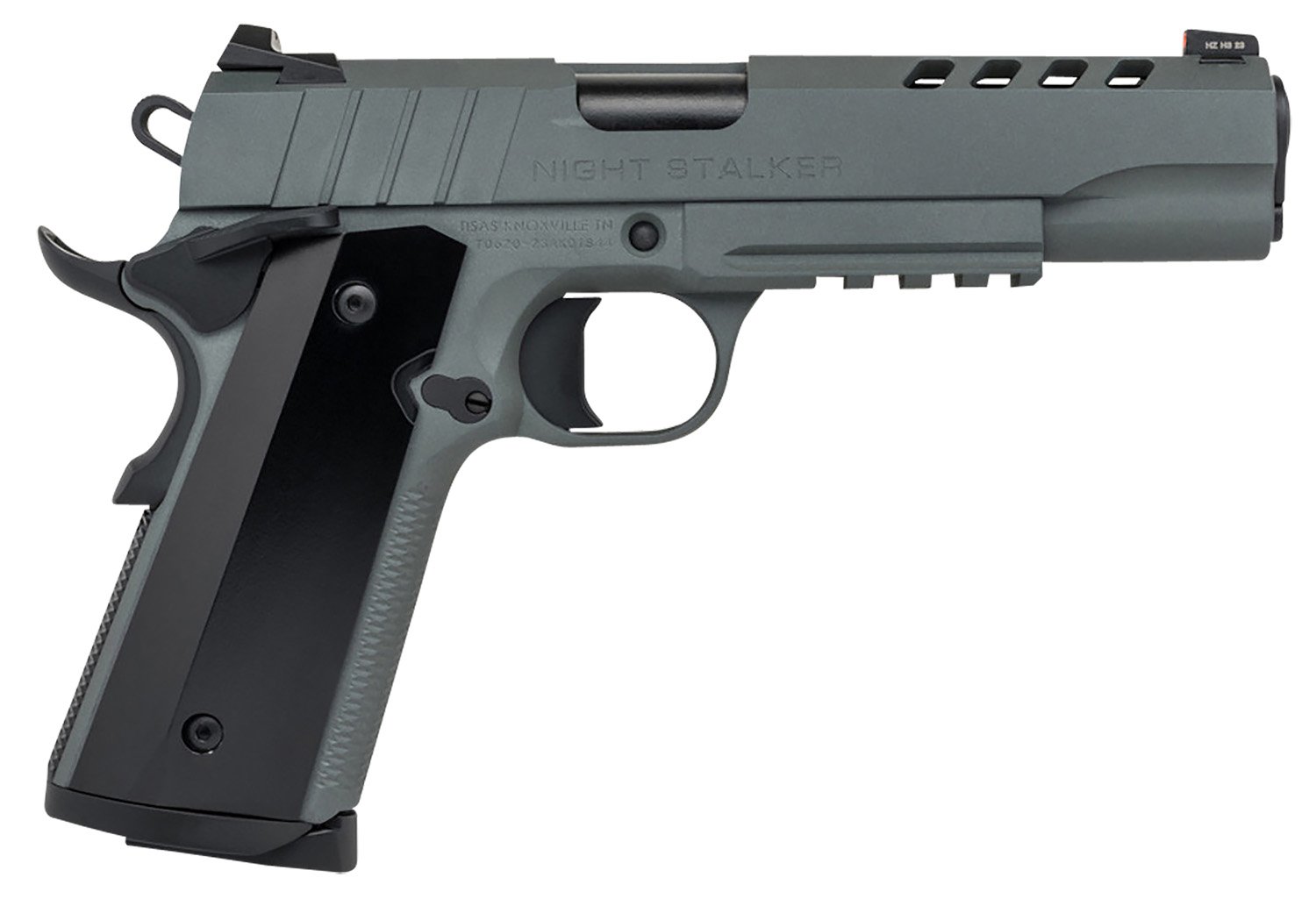 SDS Nightstalker 1911 10MM Full-Size Pistol with Picatinny Rail, 5" Cold Hammer Forged Barrel, Platinum Grey Cerakote Finish
