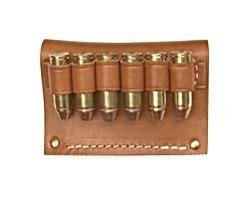 Hunter Company Cartridge Belt Slide 0500 6rd 50 Cal Leather Tan