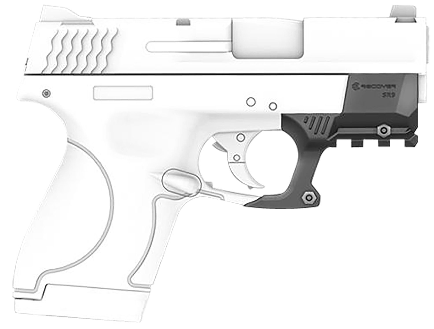 Recover Tactical SHR901 Rail Adapter for Smith & Wesson Shield Black