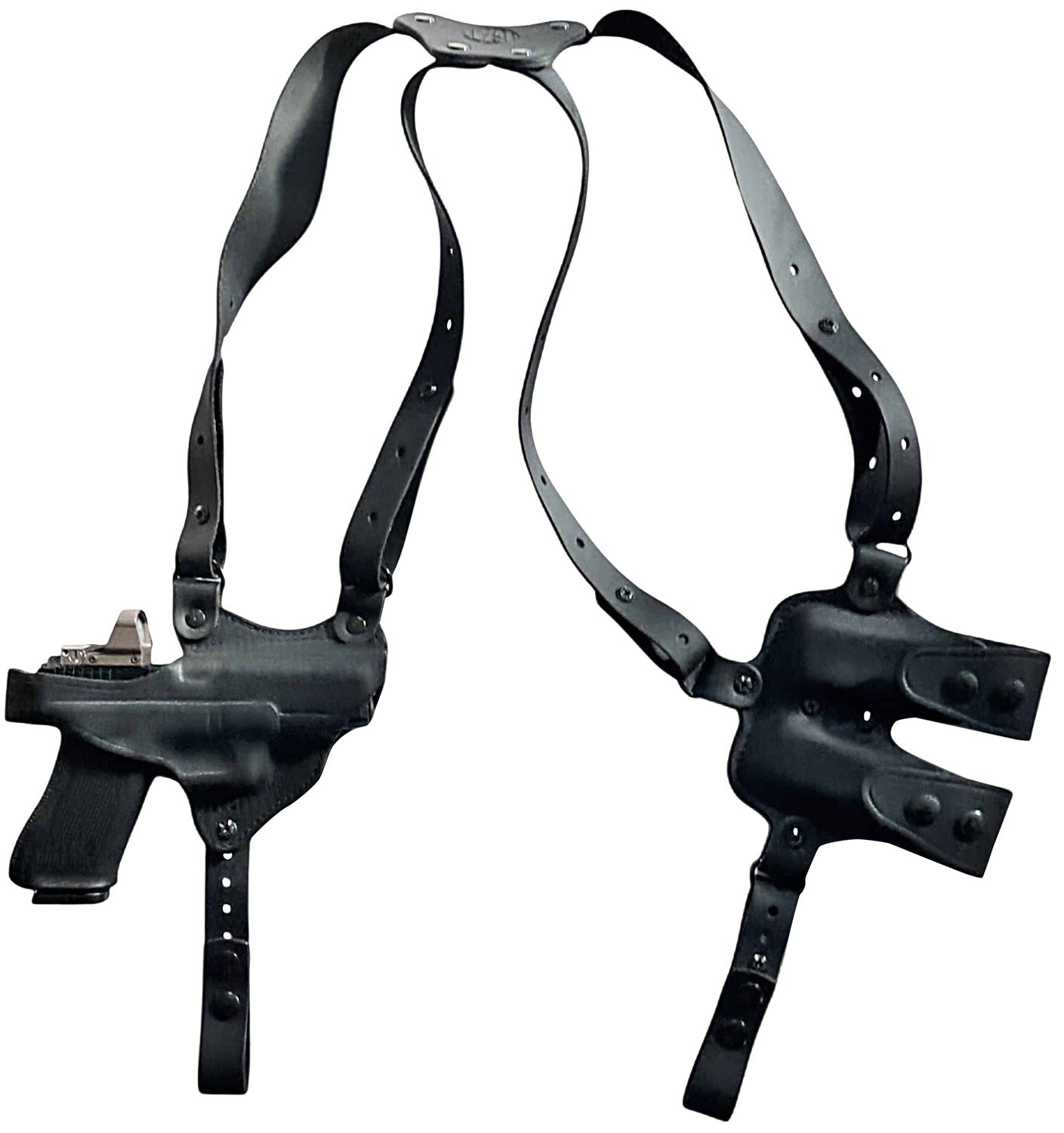 1791 Gunleather NSS-2.4-SBL-H-R Sig P320 Optic Ready Shoulder Holster - 1791 Gunleather - BLACK