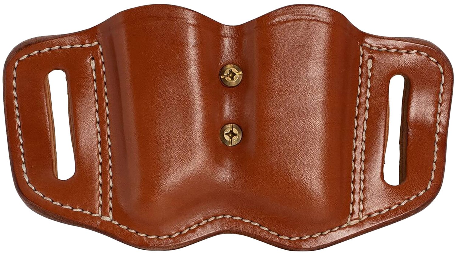 1791 Gunleather MAG21CBRA Double Mag Holster Brown Leather Belt Slide - 1791 Gunleather - CLASSIC BROWN