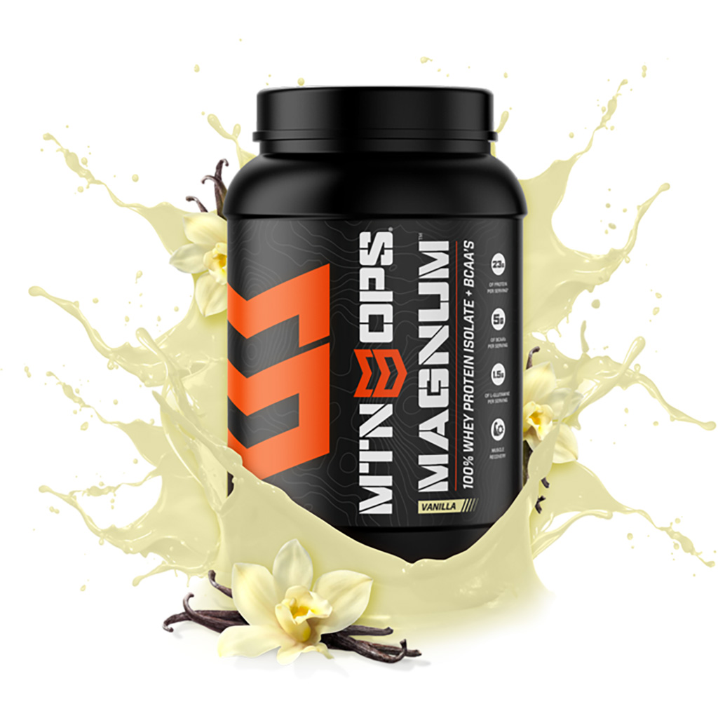 MTN OPS 1025 Magnum Whey Protein + BCAA Vanilla, 23g Protein, 1.5g Glutamine