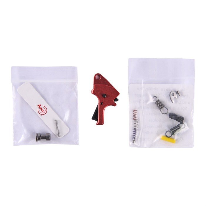 Apex Tactical 100-271-RED Flat Face Trigger Kit Aluminum Red S&W M&P M2.0 - Apex Tactical Specialties