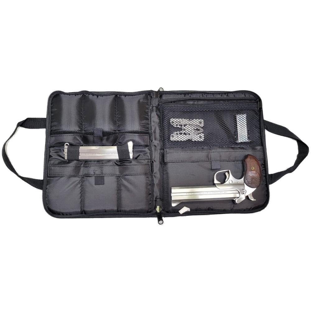 Bond Arms Barrel Bag: Durable Nylon, 6-Barrel Capacity, Black, Padded Derringer Pocket, Zipped Compartments - Bond Arms, Inc.