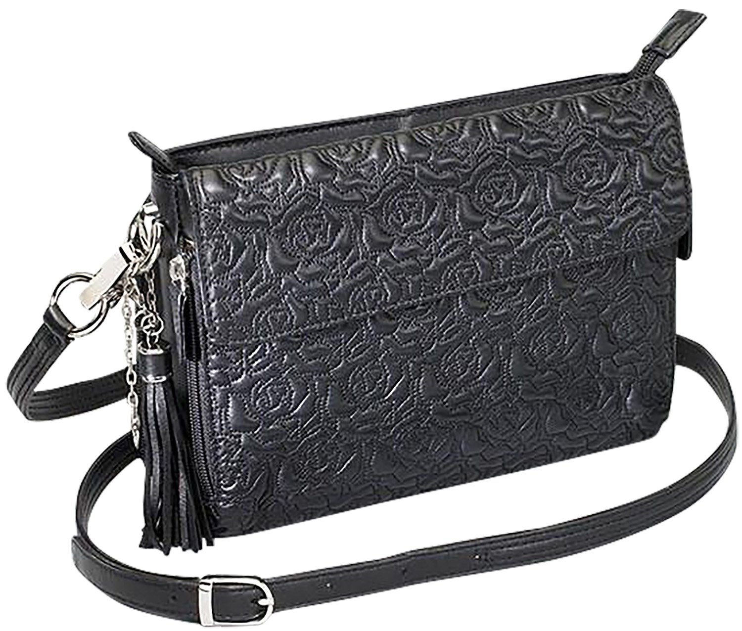 GTM GTM-10/BK Clutch Purse Embroidered Lambskin Black