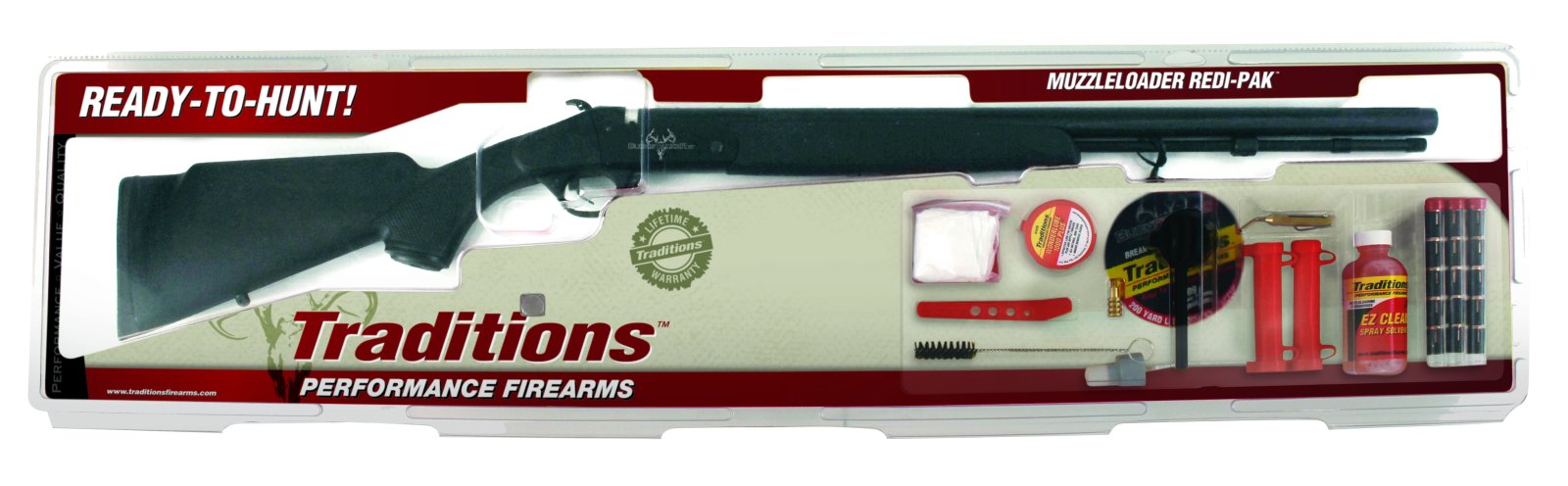 Traditions Buckstalker Redi-Pak .50 cal 24 in. Blued Muzzleloader - Traditions Performance Firearms - 50 Caliber