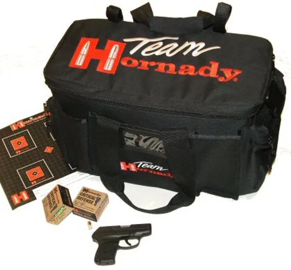 Hornady 9919 Team Range Bag Black Nylon Large Compartment Red Logo - Hornady Manufacturing Company