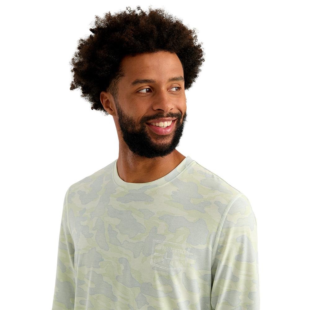 Buy Huk Drift Performance Long Sleeve Shirt Pale Algae L online
