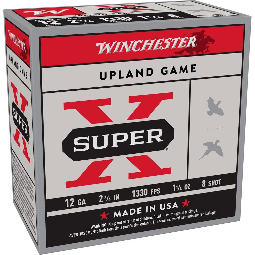 Winchester Ammo X128 Super X Heavy Game Load High Brass 12 Gauge 2.75" 1 1/4 oz 1330 fps 8 Shot 25 Bx/10 Cs - Winchester - 12GA