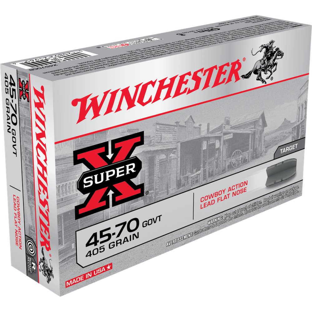 Winchester Ammo X4570CB Super X Cowboy Action 45-70Gov 405gr Lead Flat... - Winchester - LEAD FLAT NOSE