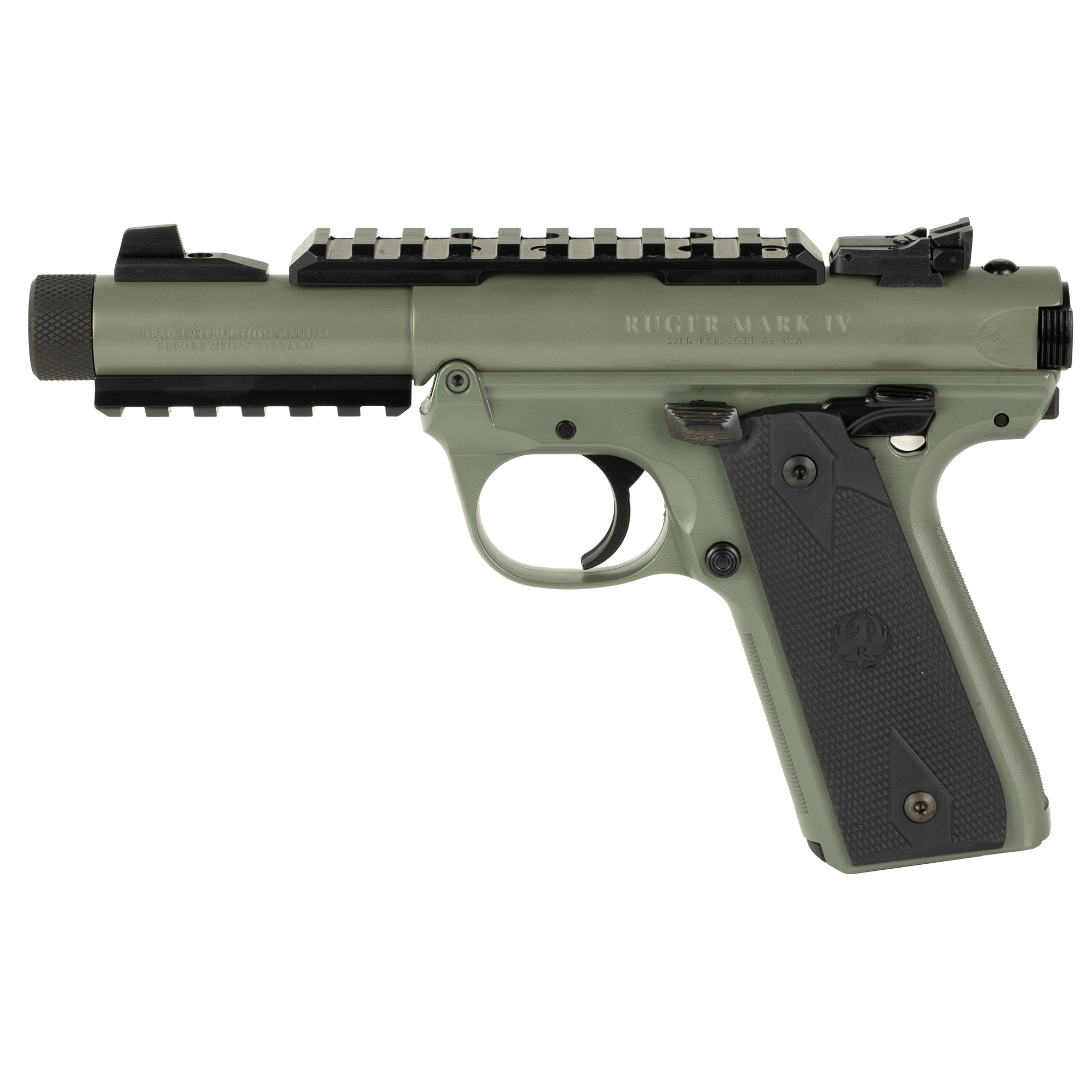 Ruger 40189 Mark IV Tactical 22LR Pistol, 4.4" Barrel, 10 Rounds, Elite Jungle