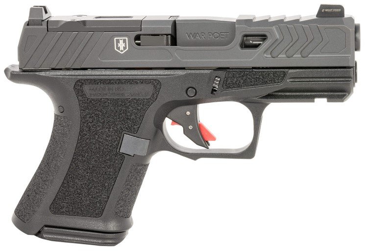 "Shadow Systems SS-4084 CR920 War Poet Striker Fired 9mm Semi-Auto Pistol, 3.41" Black Nitride Finish, 13+1 Capacity, Spiral Fluted Bronze Barrel - Shadow Systems - 9mm