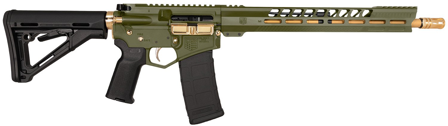 Diamondback DB175AK801 5.56 NATO 16" Semi-Auto Rifle Green/Gold - DIA - 5.56x45mm NATO