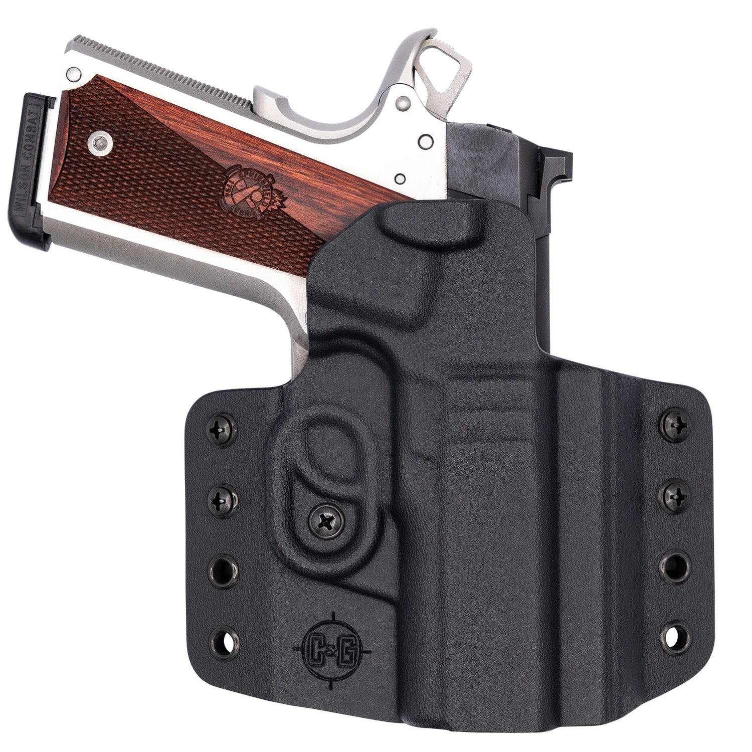 C&G Holsters 1862100 Covert OWB Black Kydex 1911 3.5 in Right Hand - C&G Holsters - BLACK
