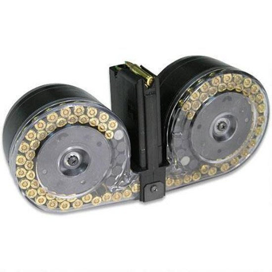 Iver Johnson AR-15 Drum Magazine 100 Rounds Black