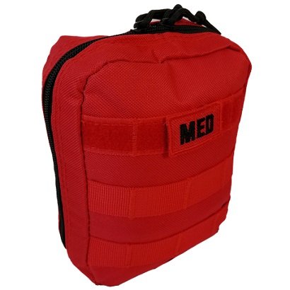 Elite First Aid FA142R-FAK Tactical IFAK Kit, Red, EMT Shears, Nitrile Gloves - Elite First Aid