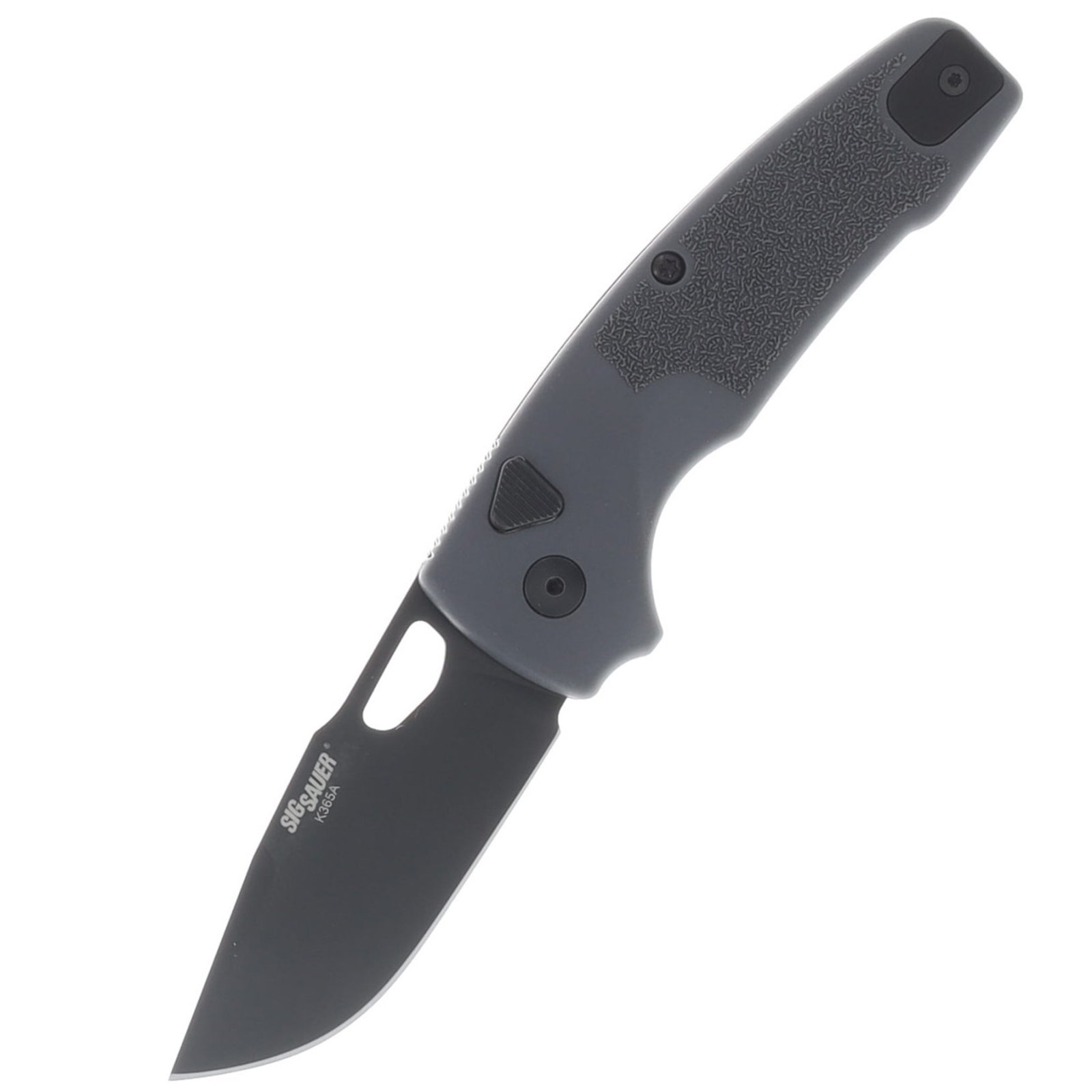 HOGUE SIG K365A TAC 2.75" BLK/GRY Sig K365A Tactical 2.75" Automatic Folder - Clip Point Blade Black Finish Polymer Frame - Grey