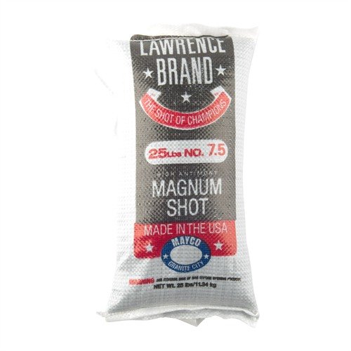 Buy Lawrence LAW#7.5M Magnum Lead Shot #7.5, 25 lbs Bag online
