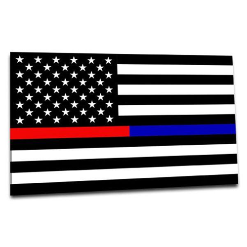 Buy Thin Red and Blue Line American Sticker, 4 x 6 Inches online