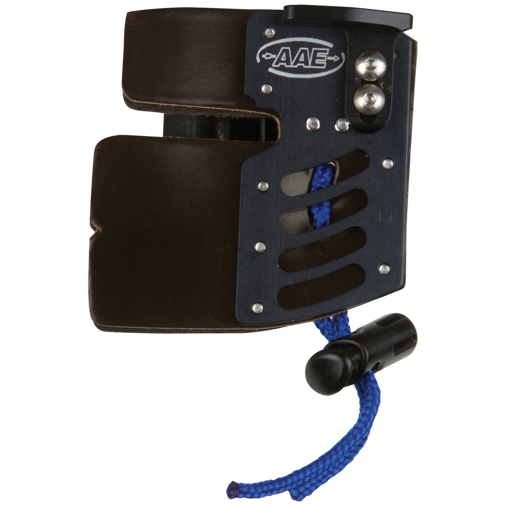 AAE CVCET211 Elite Finger Tab Medium RH Cordovan Face Aluminum Plate