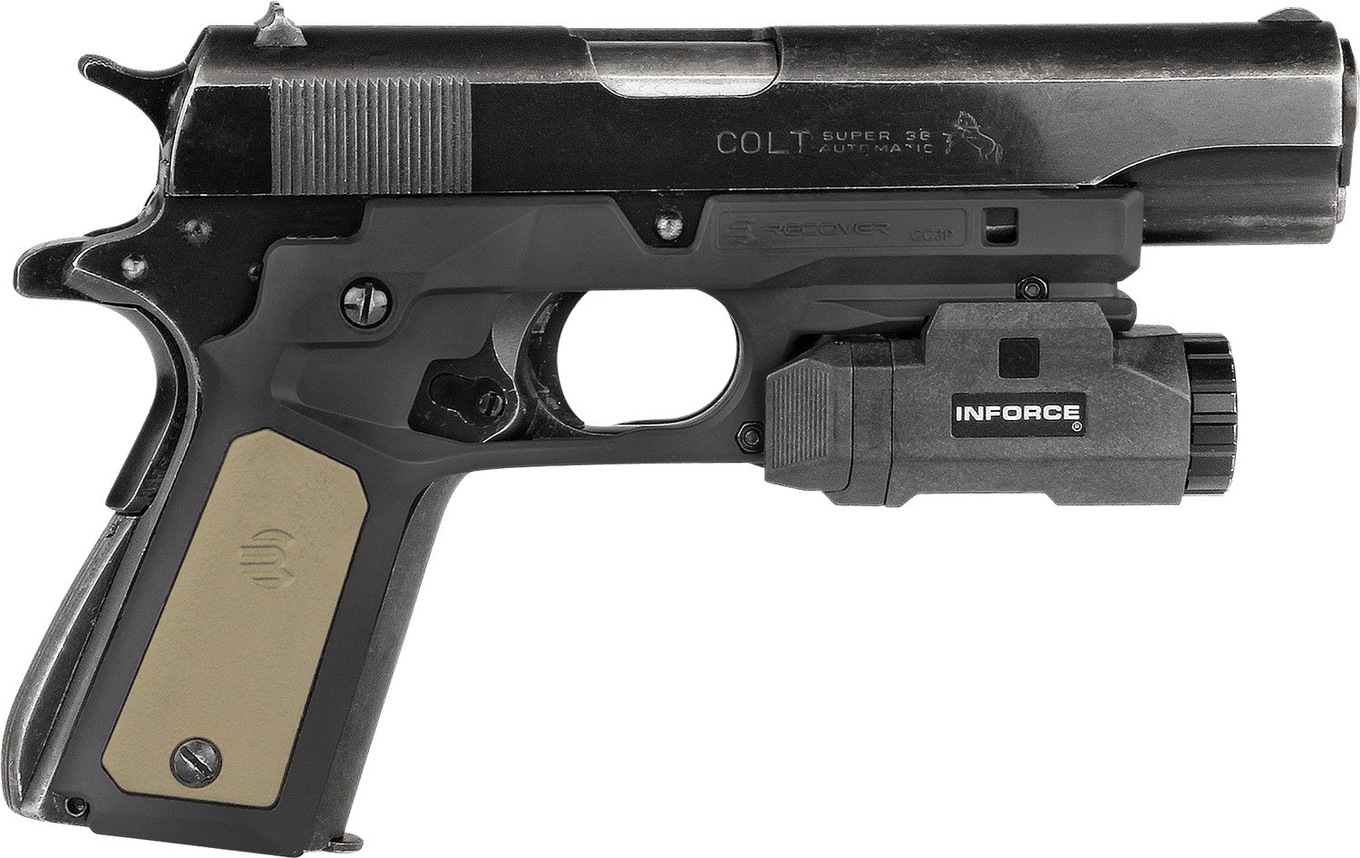 Recover Tactical CC3P0102 Frame Grip Black Polymer with Interchangeable
