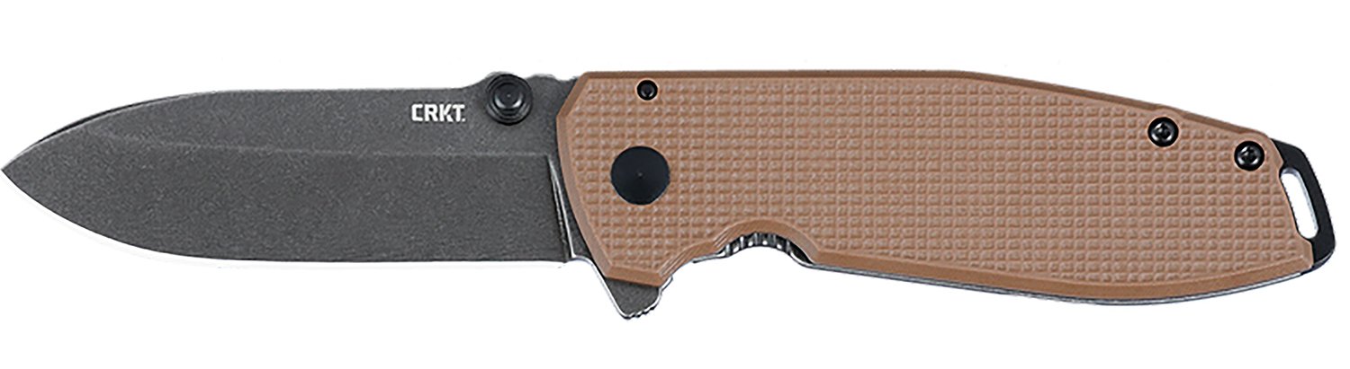 CRKT 2495B Squid XM 2.95" D2 Steel Folding Knife, Brown G10 Handle