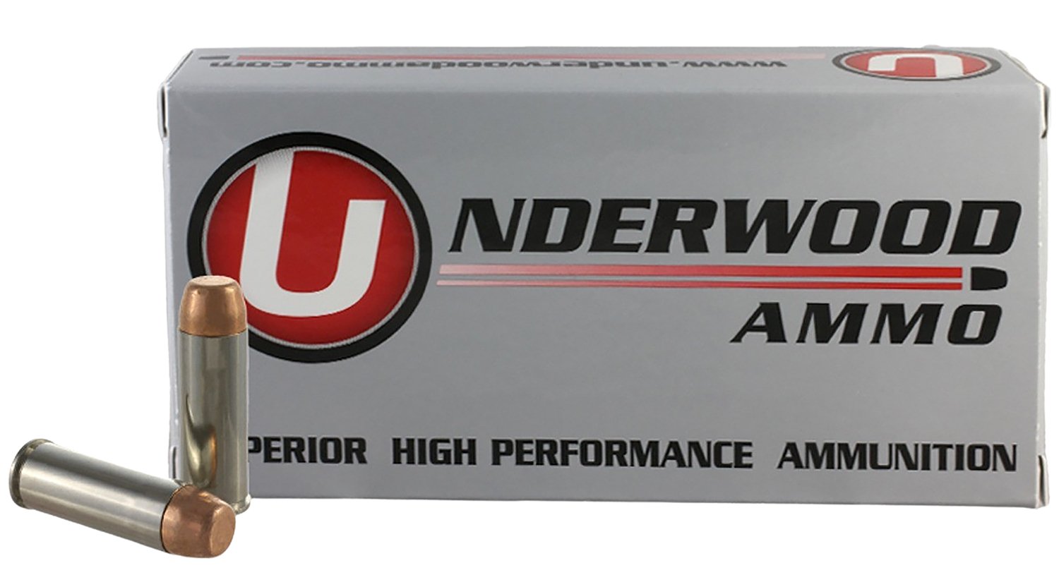 Underwood 432 .45 Colt 250GR FMJ Nickel Plated Brass Ammo 50 Rounds - Underwood Ammo - .45 Colt (.45 Long Colt)