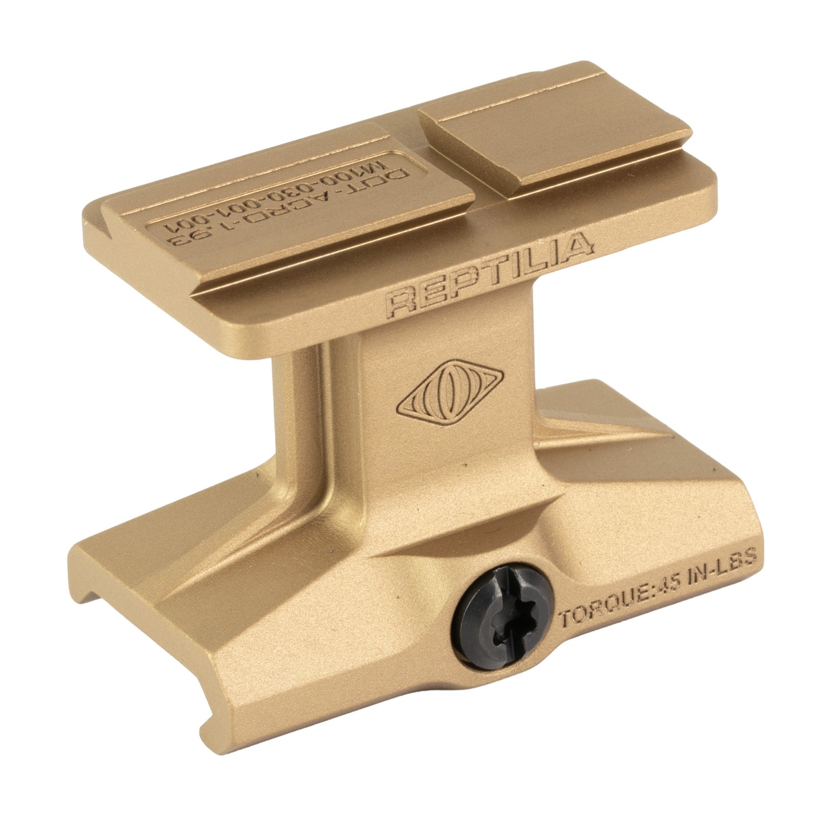 Reptilia 100-049 DOT Mount, Anodized Flat Dark Earth, 1.93" Bore Height - Reptilia