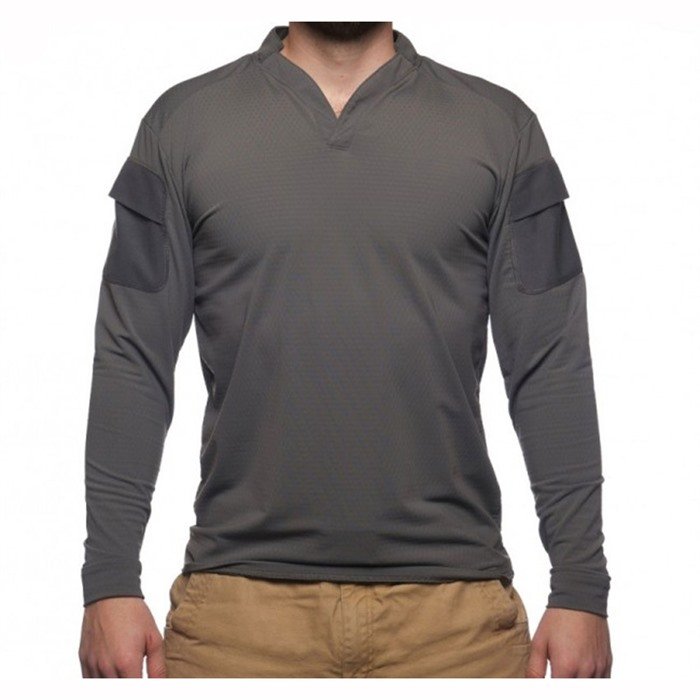 Velocity SYSTEMS BOSS RUGBY SHIRT LONG SLEEVE WOLF GREY XL