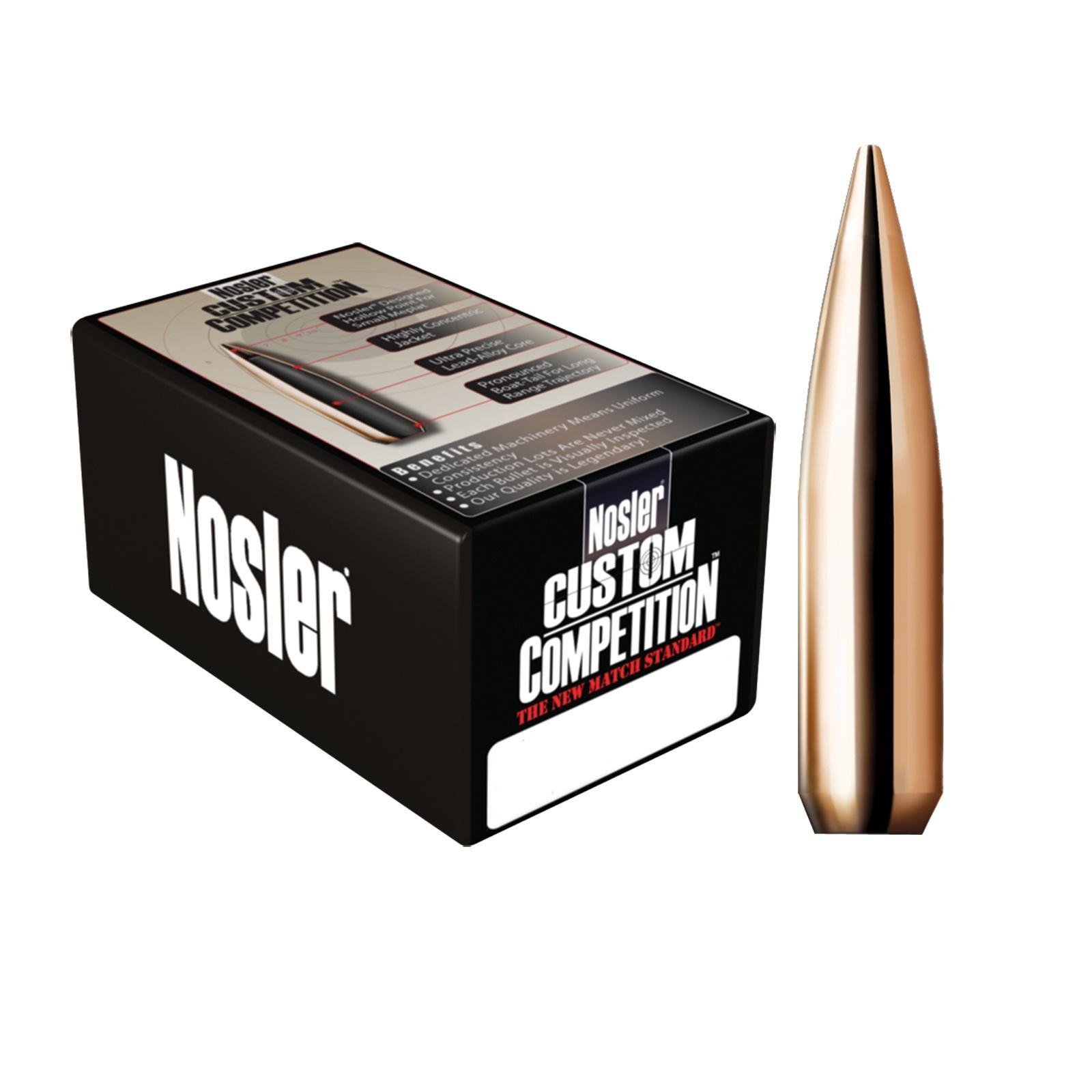 Nosler Custom Competition Bullets .30 cal 168 gr HPBT 1000/ct