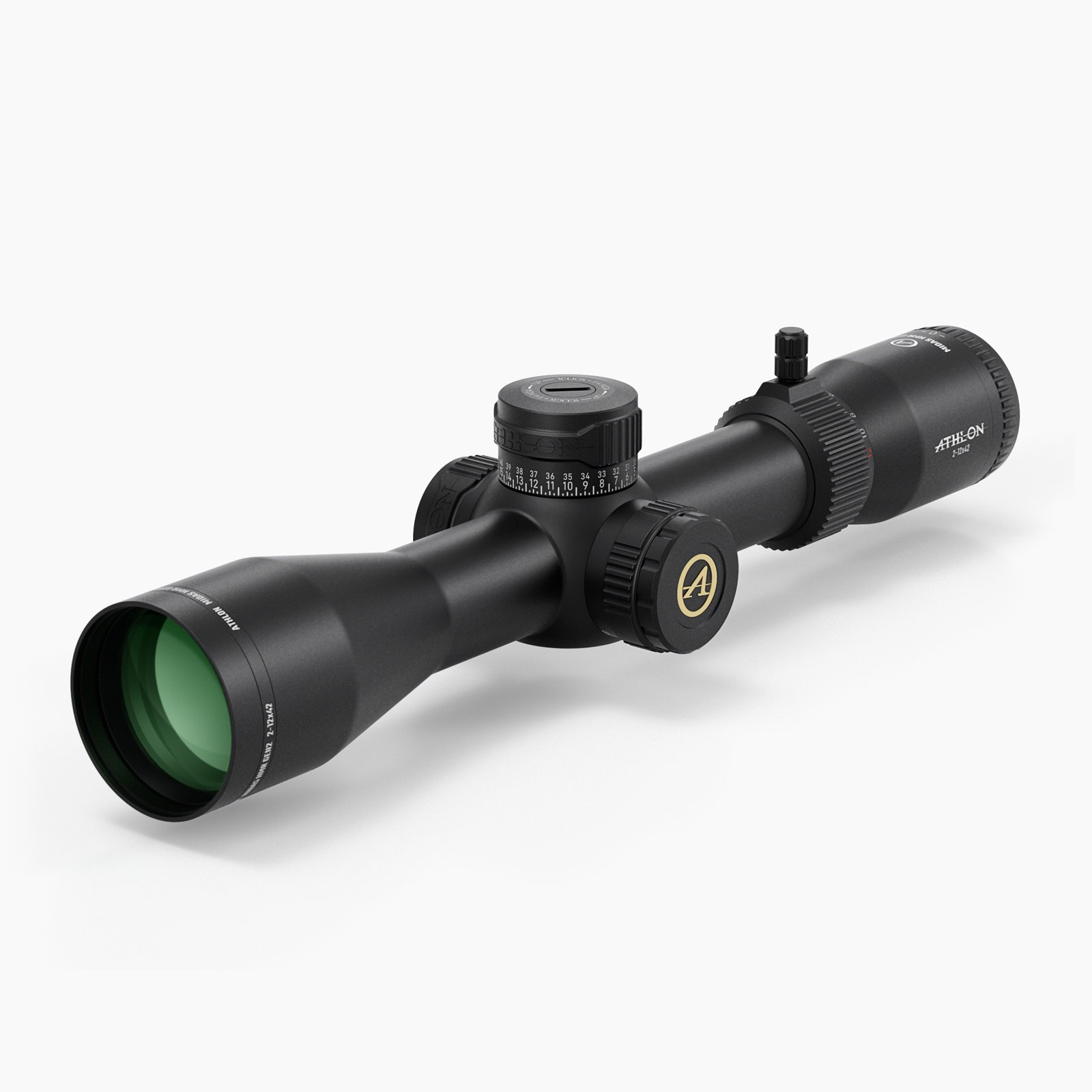 Athlon Midas HMR G2 2.5-12x42 SFP Illuminated MOA 30mm Scope - Athlon