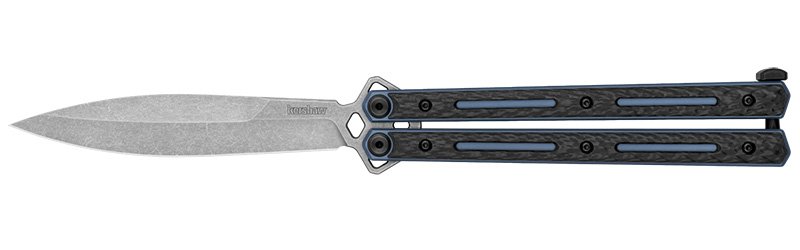 Kershaw 5150CF Lucha 4.6" Butterfly Knife CPM 20CV Titanium Handles