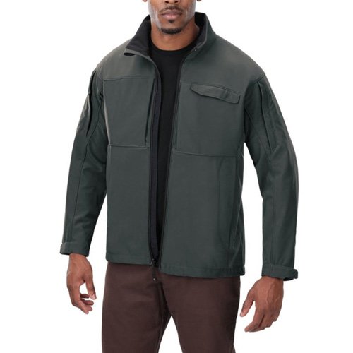 Vertx F1 VTX8830 Downrange Softshell Jacket Grey Large, Water-Repellent