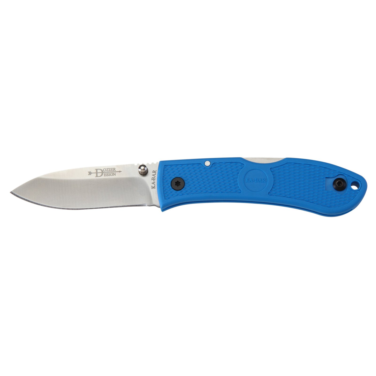 KA-BAR 4062BL Dozier Folding Knife, 3" AUS 8A Blade, Blue Zytel Grip