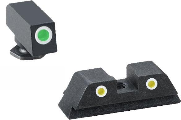 AmeriGlo GL115 Classic Tritium Sight Set for Glock Gen 1-5 9mm/.40/.45