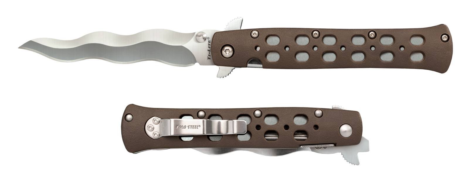 Cold Steel CS26SK4 Ti-Lite 4" Kris AUS-10A Blade Griv-Ex Handle - Cold Steel - KRIS