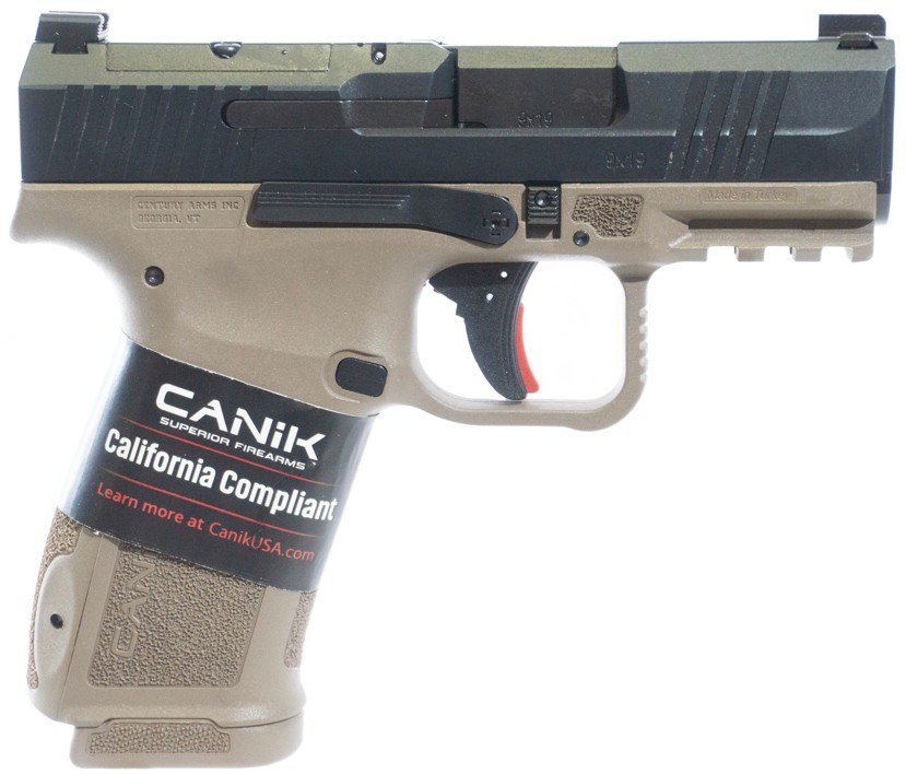 Canik Mete MC9 L Handgun 9mm Luger 10rd Magazine 3.18 Barrel Black/FDE CA Compliant - CANIK - 9mm