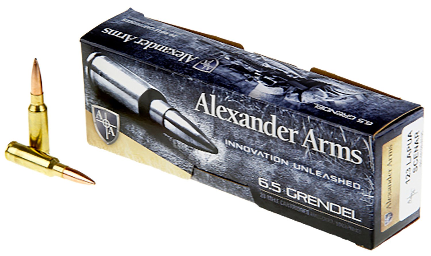 Alexander Arms AG123LSBOX 6.5 Grendel 123gr OTM 20 Rounds Brass - Alex Pro Firearms - 6.5 Grendel