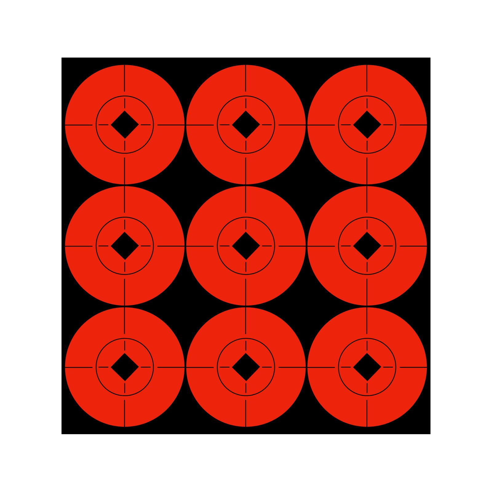Birchwood Casey BC-33902 Target Spots 2 in Black Orange 90 Pack