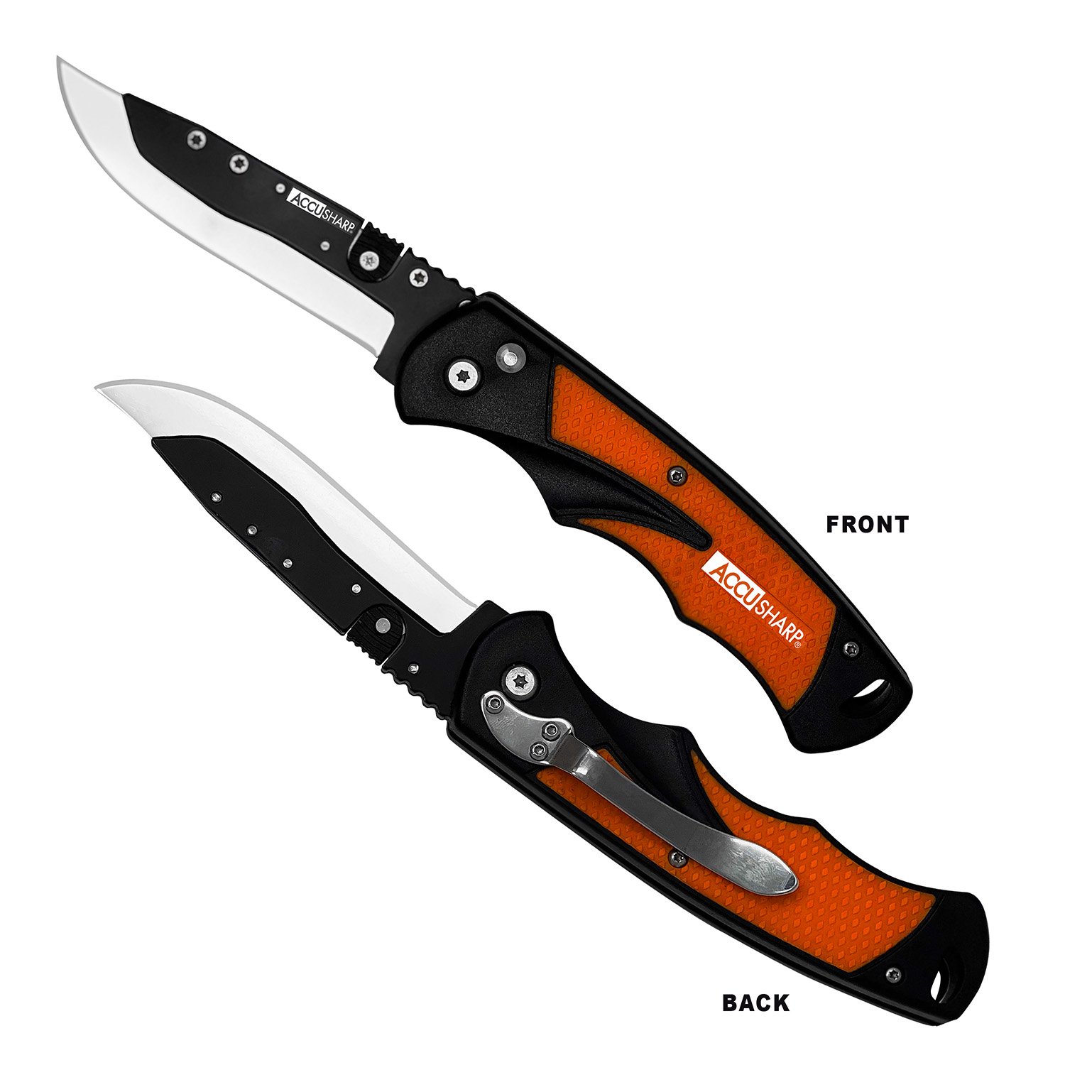 AccuSharp 741C Replaceable Blade Razor 3.50" Folding Plain Stainless St... - FPI