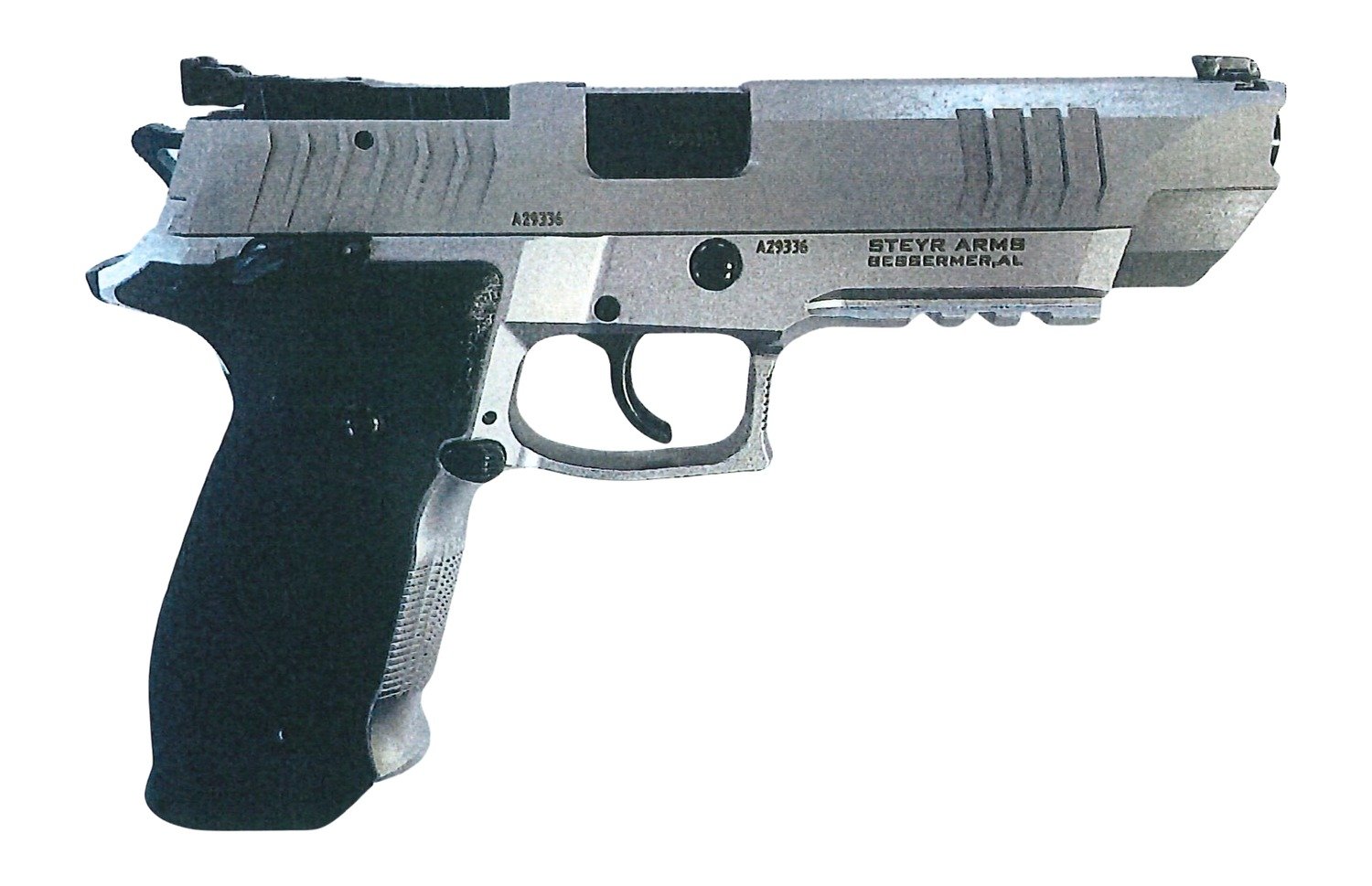 Buy Steyr Arms ATC5BASE ATC Base 9mm Luger 20+1 5" Black Barrel, Nitrocarburized Stainless Steel Lightening Cut/Optic Cut/Serrated Slide & Frame w/Beavertail & Picatinny Rail, Black Grips online