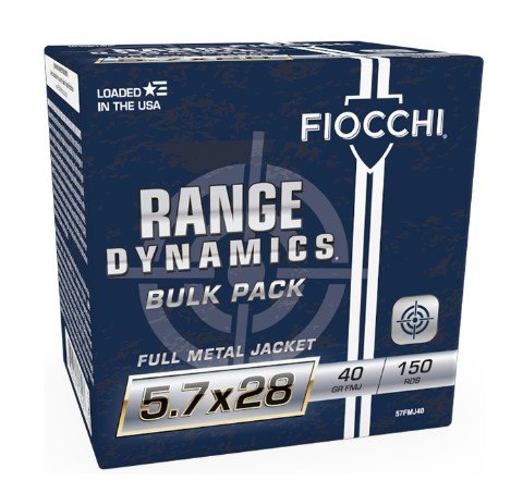 Fiocchi 57FMJ40 Range Dynamics Pistol 5.7x28mm 40gr FMJ 150rd